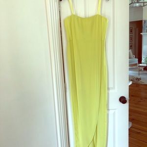 NWT BCBG yellow gown